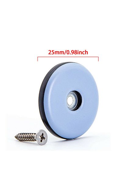 Choice 25mm 20pcs Furniture Glides With Screws PTFE For Sofa, Bed, Table, Couch, Dining Chairs Heavy Duty F