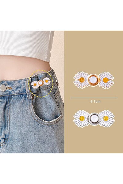 Choice النمط 5 2 قطعة زهور الأقحوان دبابيس السراويل مشبك دبابيس شد الخصر مشبك الخصر قابل للتعديل