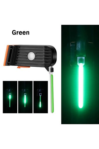 BUCKLOS GREEN Bicycle Rear Lights Flowing Water Lamp Rechargeable Mountain Road Bike Cycling Tail Lights Wat