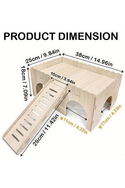 Choice Dark Brown 1 Piece Accessories, Colors and Styles Are Shipped Randomly, Cage House Decoration, Woode