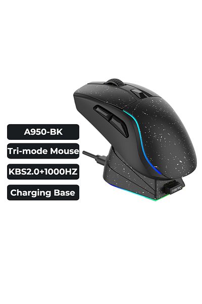 Choice Black DAREU PC Gaming Mouse Tri-mode Connect Bluetooth Wired 2.4G Wireless Mice with Charging Base K
