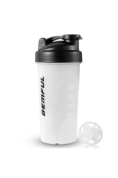Choice White Shaker Bottles for Protein Mixes 28 Oz Bpa Free Powder Mixing Drink Cup with Ball Leak Proof f
