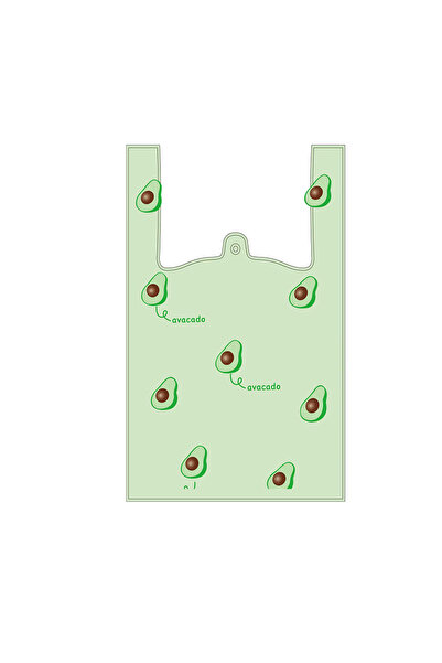 Choice 36x20cm green-50pcs 50PCS Colorful Plastic Bag Cute Fruit Pattern Hand...