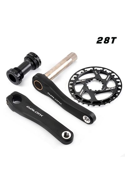Choice 150mm Crank BB 28T GOLDIX Children's Bicycle Crank 110/127/140/150/160mm Ultralight MTB Bicycle Cran