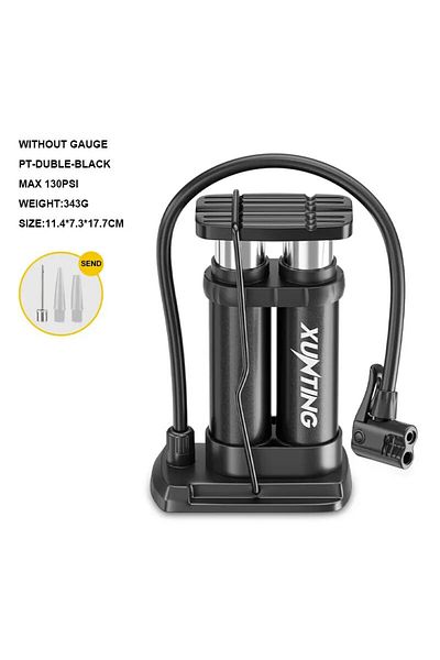Choice black Xunting High Pressure Foot Pedal Air Mini Super Pump with Double Cylinder MTB Road Bike Bicycl