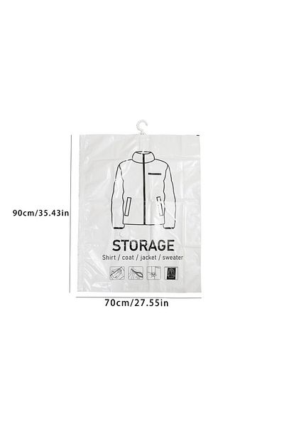 Choice 1PC S(70X90cm) Hanging Vacuum Storage Space Saver Bags for Clothes for Suits, Dress, Jacket