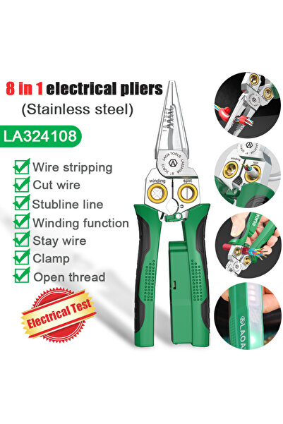 Choice كماشة كهربائية من الفولاذ المقاوم للصدأ LA324108 LAOA، أداة تجريد الأس...