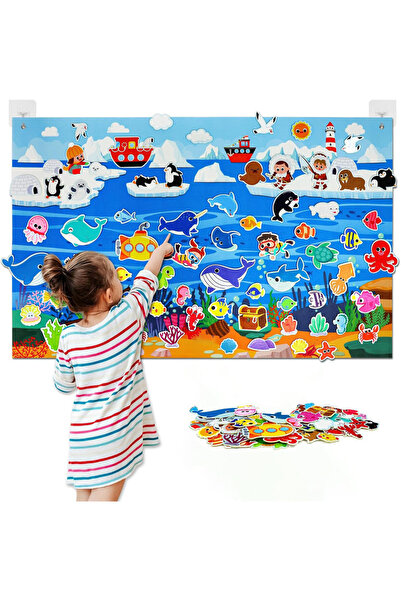 Choice4 مجموعة لوحة قصص حيوانات المزرعة من اللباد، مجموعة ألعاب تفاعلية للتعل...