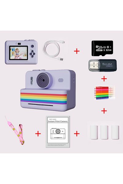 Choice Purple Children's printable camera toy small camera gift for boys and girls