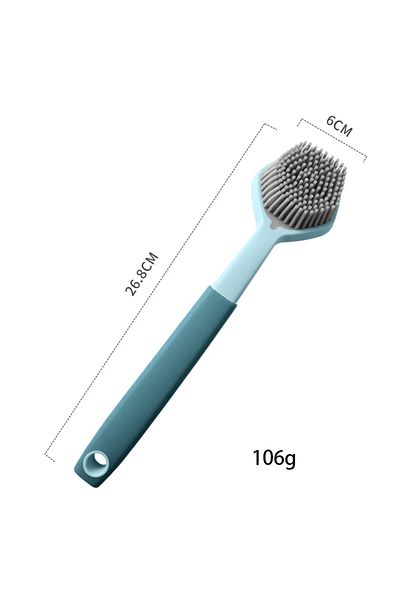 Choice Blue Kitchen Silicone Dishwashing Brush, Non Stick Pot Cleaning Brush, Dishwashing Sink Cleaning Bru