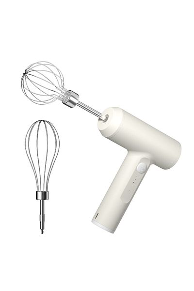 Choice White 1 Pcs Wireless Electric Food Mixer Portable 3 Speeds Egg Beater Baking Dough Cake Cream Mixer