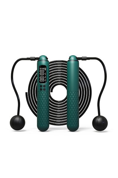 Choice Green New Rechargeable USB Electronic Technology Jump Rope Wire Rope Adjustable Jump Rope Trainer Di