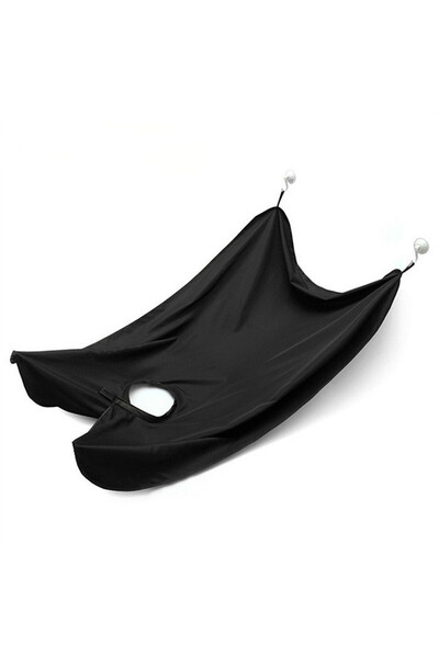 Choice مريلة حلاقة حمام رجالية سوداء، مريلة حلاقة لحية، مريلة للعناية بالوجه،...