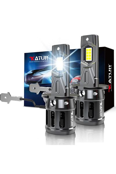 Choice H3 With Fan White 2x High Power H3 LED Headlight 1:1 Mini Size Headlamp 20000LM 6000K Car Lamps Supe