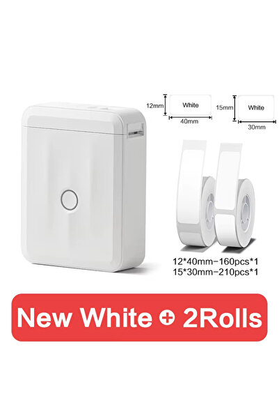 Choice1 طابعة حرارية محمولة صغيرة Niimbot D110M مع لفافتين، بدون حبر، وصانع ملصقات ذاتية اللصق