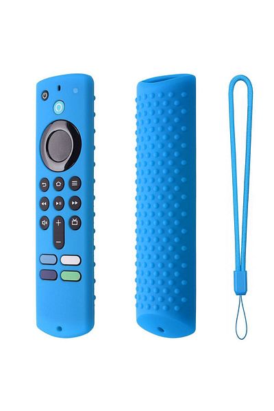 Choice غطاء بديل لجهاز التحكم عن بعد المقاوم للصدمات من السيليكون لجهاز Amazon Fire TV Stick (الجيل الثالث) أزرق سماوي