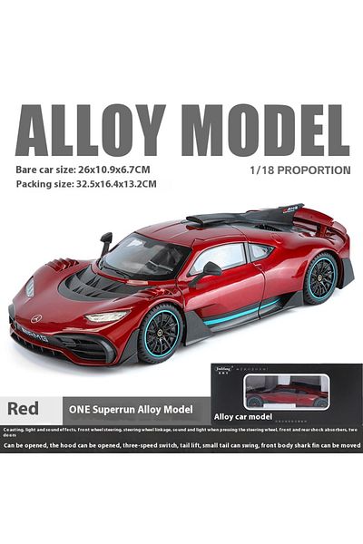 Choice Red with Box 1:18 AMG ONE Super Sports Vehicle Alloy Dieacst Model Car Sound & Light Classic Hobby C