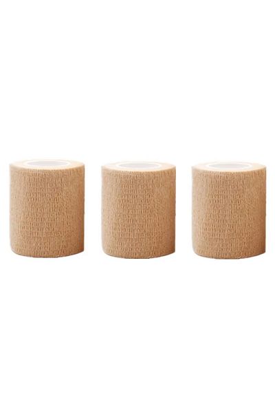Choice 3pcs skin color 5cm 3pcs Disposable Self Adhesive Elastic Bandage 5cm*4.5m for Handle Tube Tightenin
