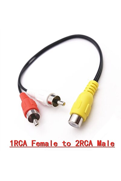 Choice3 كابل مقسم صوت بطول 22 سم من 1 أنثى إلى 2 ذكر، 1RCA إلى 2RCA ذكر إلى ذ...