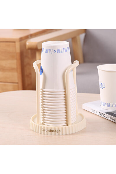 Choice حامل تخزين أكواب فاخر أبيض للاستخدام مرة واحدة مع موزع أكواب الماء وال...