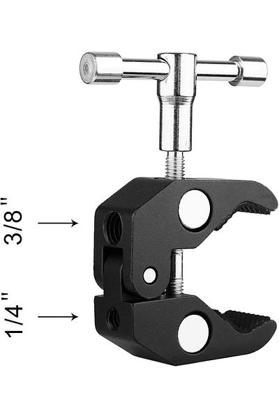 Choice a ERIKOLE Super Clamp with 360° Mini Ball Head Quick Release Clamp Bracket Tripod Mount 1/4 Screw C.