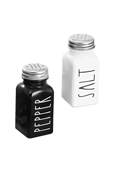 choice2 China Mainland 2pc black white Glass Bottles Salt Pepper Shaker Condi...