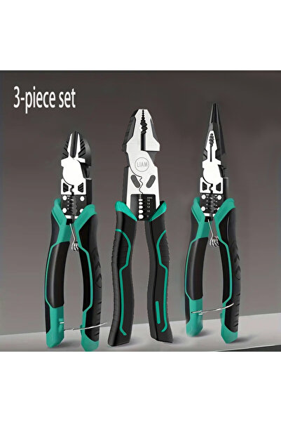 Choice1 3-piece set Multifunctional Heavy Duty Alloy Wire Cutters Diagonal Ne...
