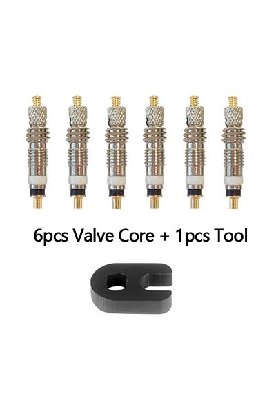 Choice 6pcs 6/12pcs Bicycle Removable Presta Valve Core Bike Replacement Brass Tubeless Core Remover Tool f