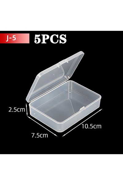 Choice YX-005-J5-5pcs 20/5Pcs Mini Items Organizers Storage Container Packaging Box Rectangle Plastic Jewel