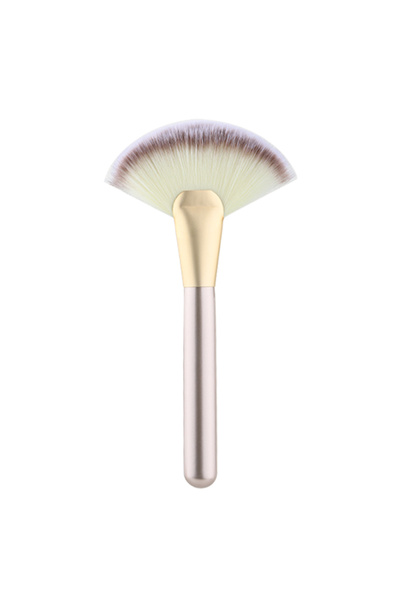 RANCAI فرشاة مكياج كبيرة الحجم بلون الشمبانيا، قطعة واحدة، بودرة الوجه، كريم الأساس، أحمر الخدود، خافي العيوب، فرشاة كابوكي، مستحضرات التجميل