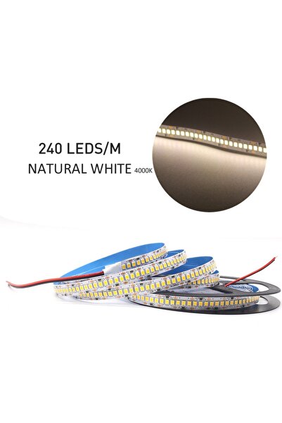 Choice شريط إضاءة LED أبيض طبيعي 12 فولت 240 ليد 12 فولت 3 متر، SMD 2835، 1 م...