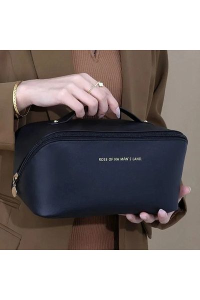 Choice black Makeup Organizer Female Toiletry Kit Bag Make Up Case Storage Pouch Luxury Lady Box, Cosmetic