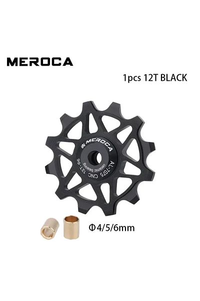 Choice 1pcs 12T BLACK MEROCA Bicycle Ceramic Rear Derailleur Pulley Wheel Guide 12T/14TMTB Ceramic Bearing