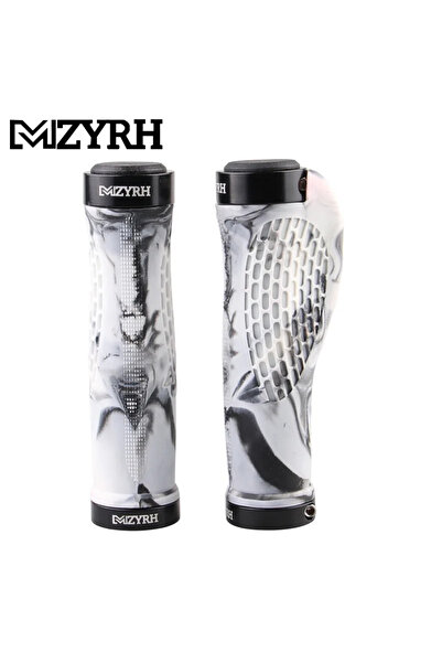 Choice BLACK-WHITE Lockable Bike Handlebar Grips Durable Rubber Bicycle Grips...