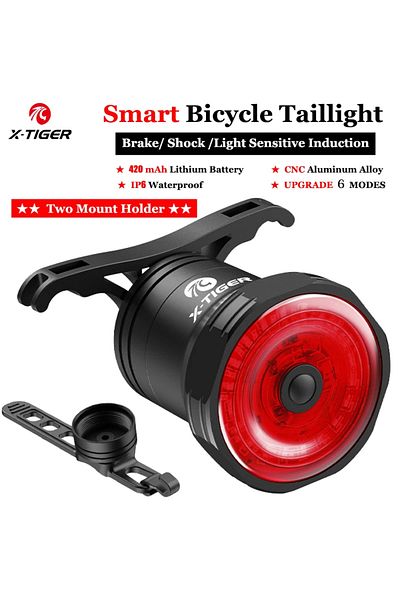 Choice WD-1103 X-Tiger Bicycle Taillight IPX6 Waterproof Cycling LED Lamps Smart Auto Brake Sensing Light 4