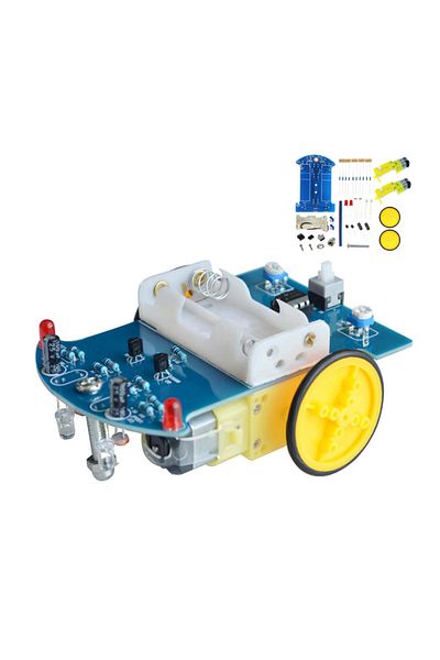 Si Tai&SH D2-1 DIY Kit Intelligent Tracking Line Smart Car Kit TT Motor Electronic DIY Kit Smart Patrol Aut...