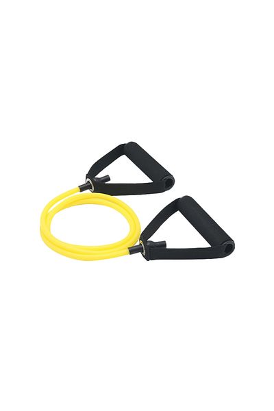 Choice Yellow 10LB 10-30LB Tube Band Pull Rope Resistance Bands With Handles Exercise Workout For Men Women