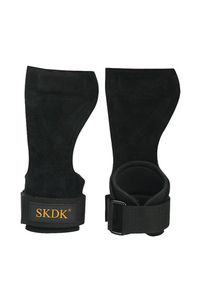 Choice Black (2Pcs) 2Pcs Cowhide Gym Gloves Grips Anti-Skid Weight Power Belt Lifting Pads Deadlift Workout