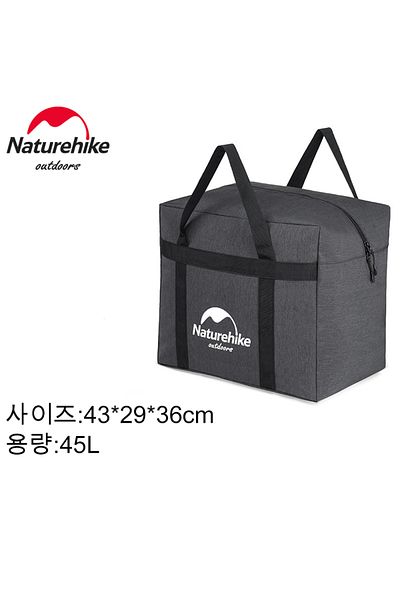 Naturehike 45L Dark Grey Naturehike Folding Large Capacity Storage Bags 45L 100L Carry Bag Camping Accessories