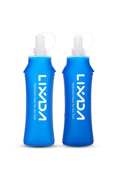 Choice 2pcs Lixada 1PCS/2PCS 500ml Outdoor Water Drinking Bottle Soft Folding Flask BPA Free for Outdoor Ru