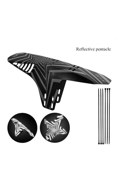 Choice E 1pc Reflective Mudguard MTB Bicycle Fender Suitable for Front Fork Rear Wheel Fender Reflective M.
