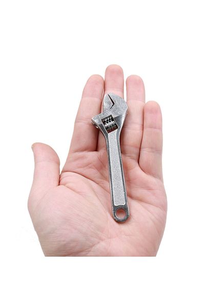Choice 4 Inch 100mm white 1 Pcs Steel/2.5/4-Inch Monkey Wrench Mini Open-end Wrench Mini Tool Shifting Spa