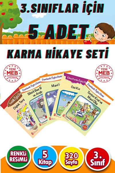 Ata Yayıncılık 3.sınıflar Için Okuma Anlama Ve Geliştirme Karma 5'li Hikaye Seti