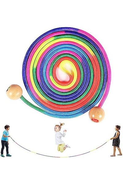 Choice 5m 5m Rainbow Long rope Group Skipping Rope Long Rope Children Students Speed Skipping Rope -fit Ju