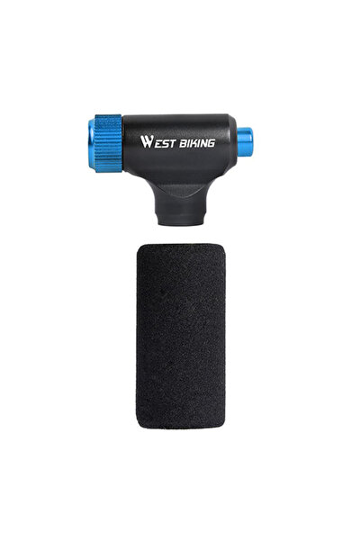 Choice1 مضخة هواء دراجة صغيرة من بلو ويست بايكينج تعمل بثاني أكسيد الكربون، م...