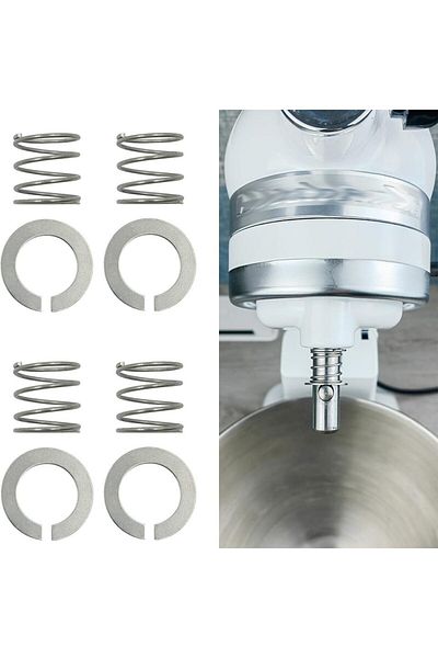 Choice 4 Pack Spring Washer 4 Pack Stainless Steel Spring And Washer Fit For Kitchenaid Stand Mixer 3.5/4/5