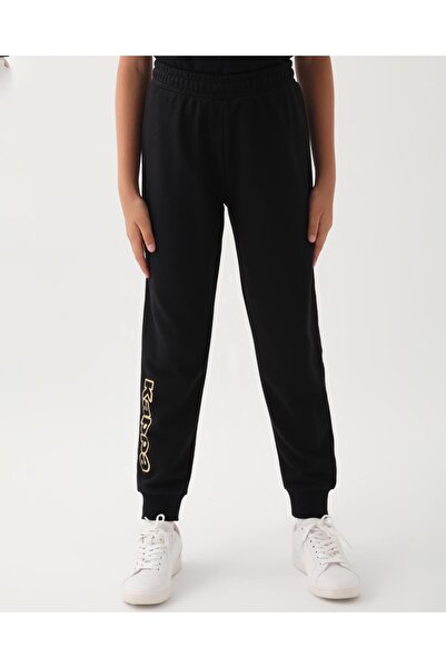 Kappa Logo Wyatt Kız Çocuk Siyah Regular Fit Eşofman Altı