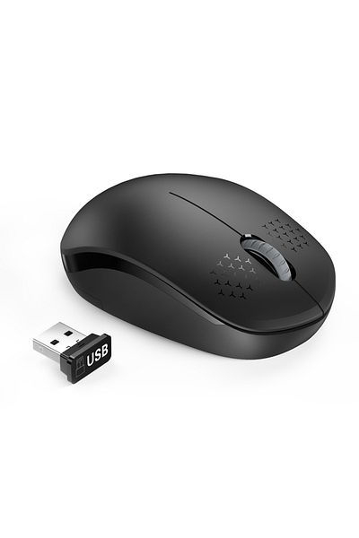 Choice black Seenda 2.4G USB Wireless Mouse Noiseless Click Mini Mice for Computer Laptop PC Tablet Black