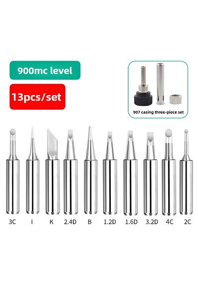 Choice 13pcs set 13Pcs Soldering Iron Tips 900M Lead-Free Solder Iron Tip Replaceable Soldering Tip with We