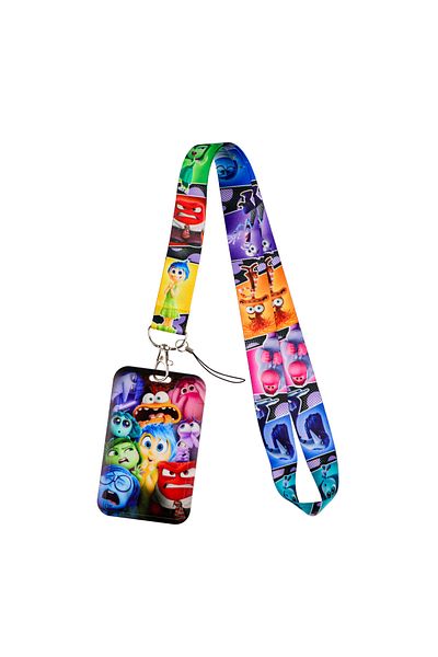 Miniso 4 Cute Cartoon Credential Holder Keys Chain Neck Lanyard Passport Card Anime Credit Card Holder Key.